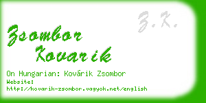 zsombor kovarik business card